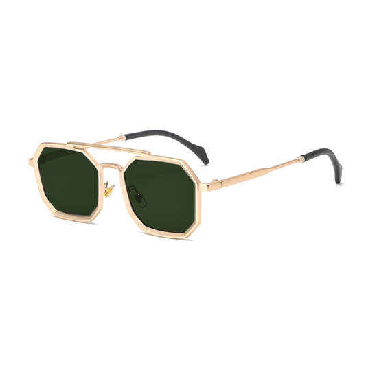 Lucia Sunglasses - Lucia 3 - Gold Frame - Green Lenses