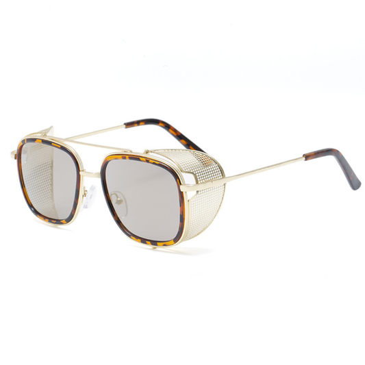 Josef Sunglasses - Josef 3 - Carey/Gold Frame - Gold Mirror Lenses - Lateral Shields