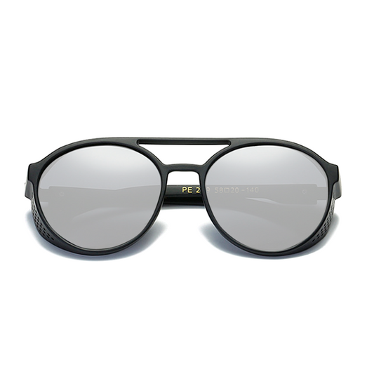 Lucca Sunglasses - Lucca3 - Black Frame - Silver Lenses