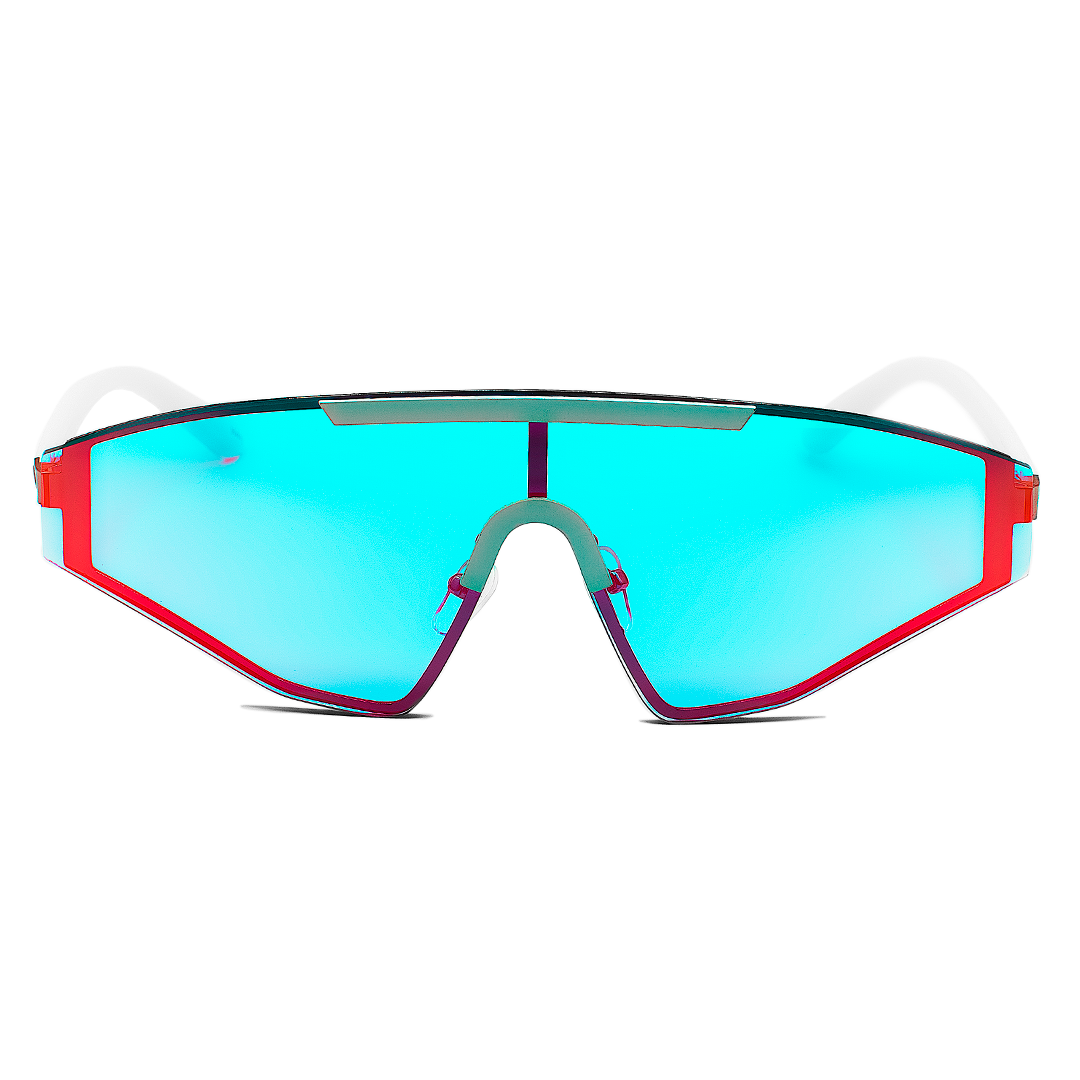 Maku Sunglasses - Maku 2 - White Frame - Orange/Blue Lenses