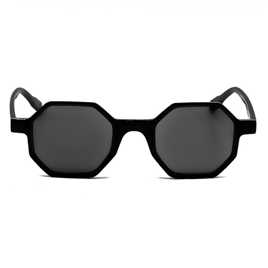 Grecia Sunglasses - Grecia 1 - Black Shinny Frame - Black Lenses