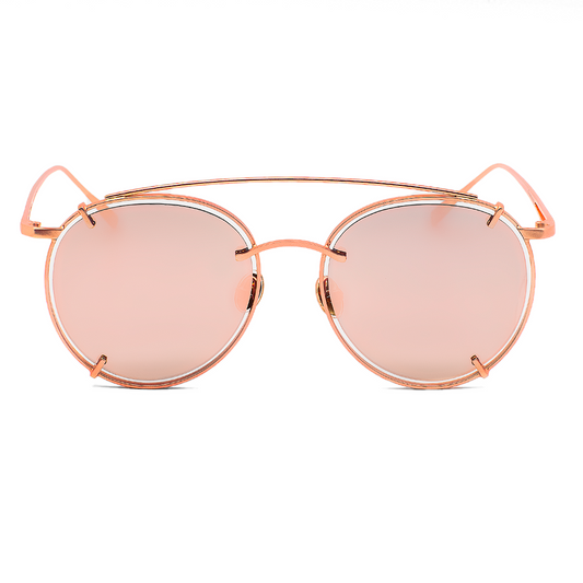 Valeria Sunglasses - Valeria 1 - Rose Gold Matte Frame - Rose Gold Mirror Lenses