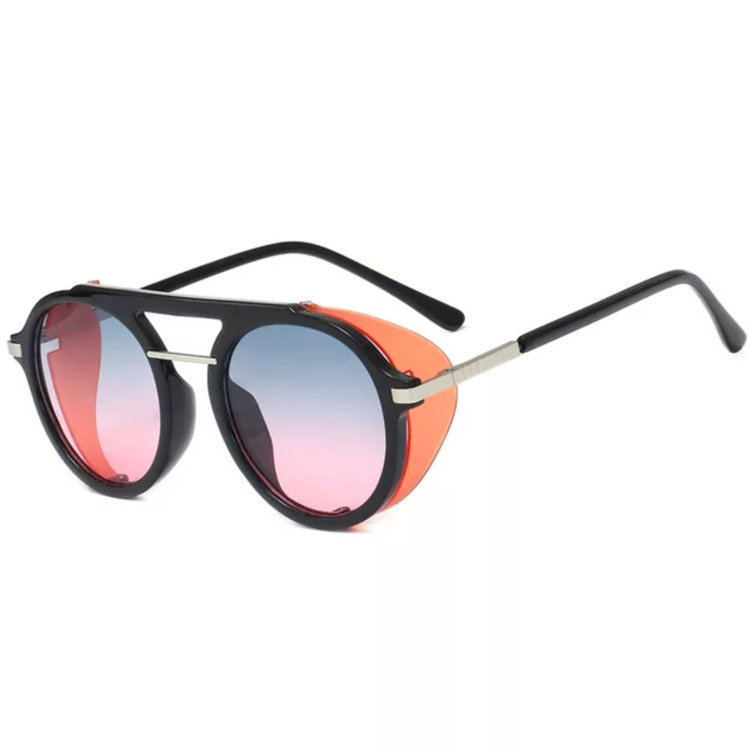 Angel Sunglasses - Angel 2 - Black Frame - Black Lenses - Red Lateral Solid Shields