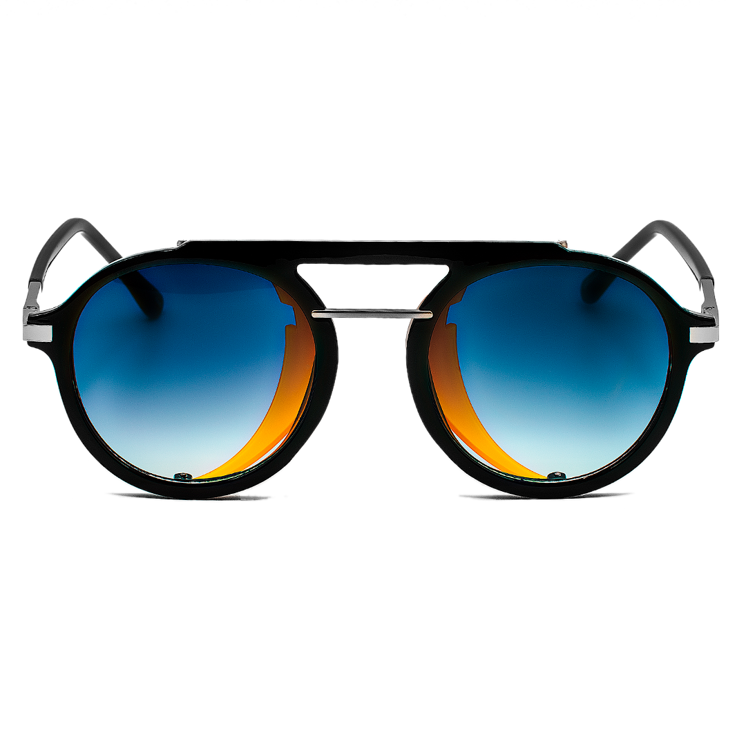 Angel Sunglasses - Angel 3 - Black Frame - Black Lenses - Yellow Lateral Solid Shields