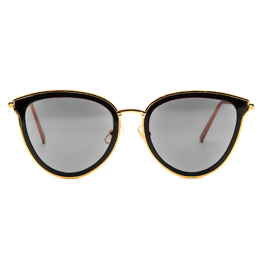 Victoria Sunglasses - Victoria 1 - Black/Gold Frame - Black Lenses