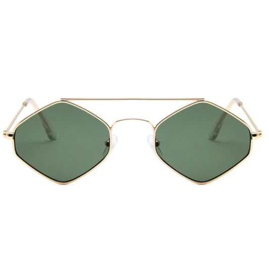 Cristalina Sunglasses - Cristalina 3 - Gold Frame - GreenLenses