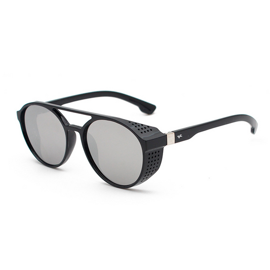 Lucca Sunglasses - Lucca3 - Black Frame - Silver Lenses