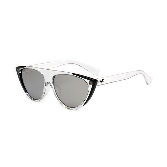 Maya Sunglasses - Maya3 - Clear Frame - Black Lenses