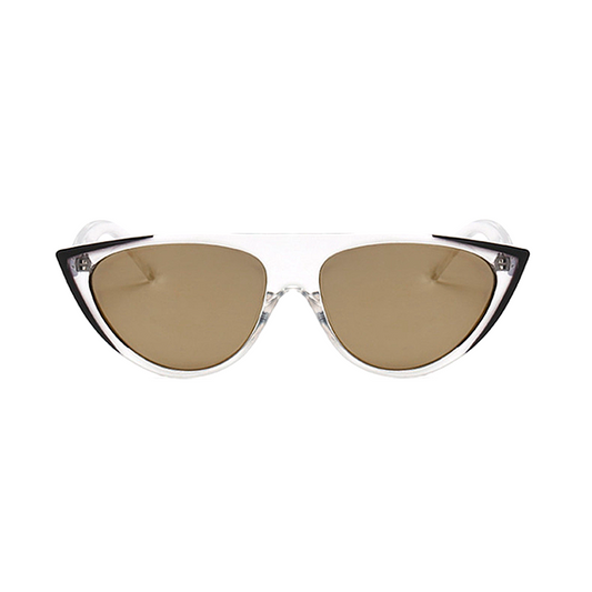 Maya Sunglasses - Maya4 - Clear Frame - Gold Lenses