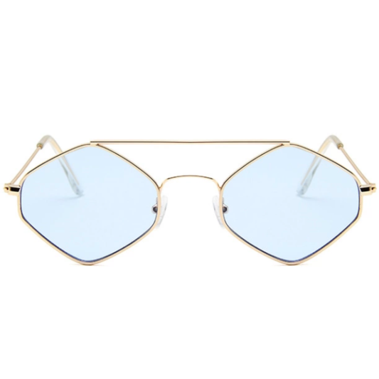 Cristalina Sunglasses - Cristalina 2 - Gold Frame - Blue Lenses