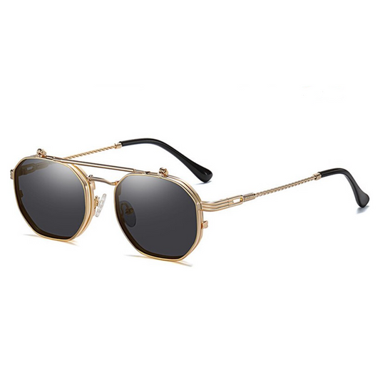 Shantal Sunglasses - Shantal 1 - Gold Frame - Black Lenses